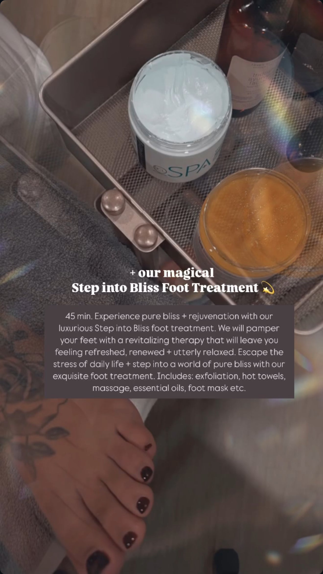 DAY 4 — Holiday Deal $20 OFF Step-Into-Bliss Foot Treatment