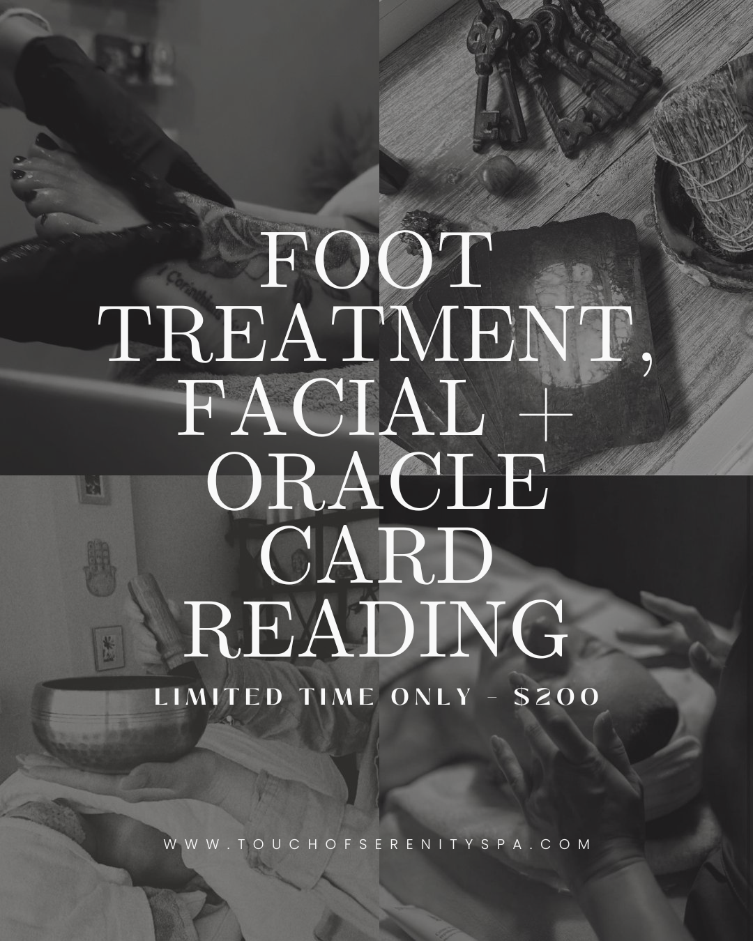 DAY 20 — Holiday Deal Step into Bliss Foot Treatment, Desert Moon Ritual Facial & Oracle Card Reading
