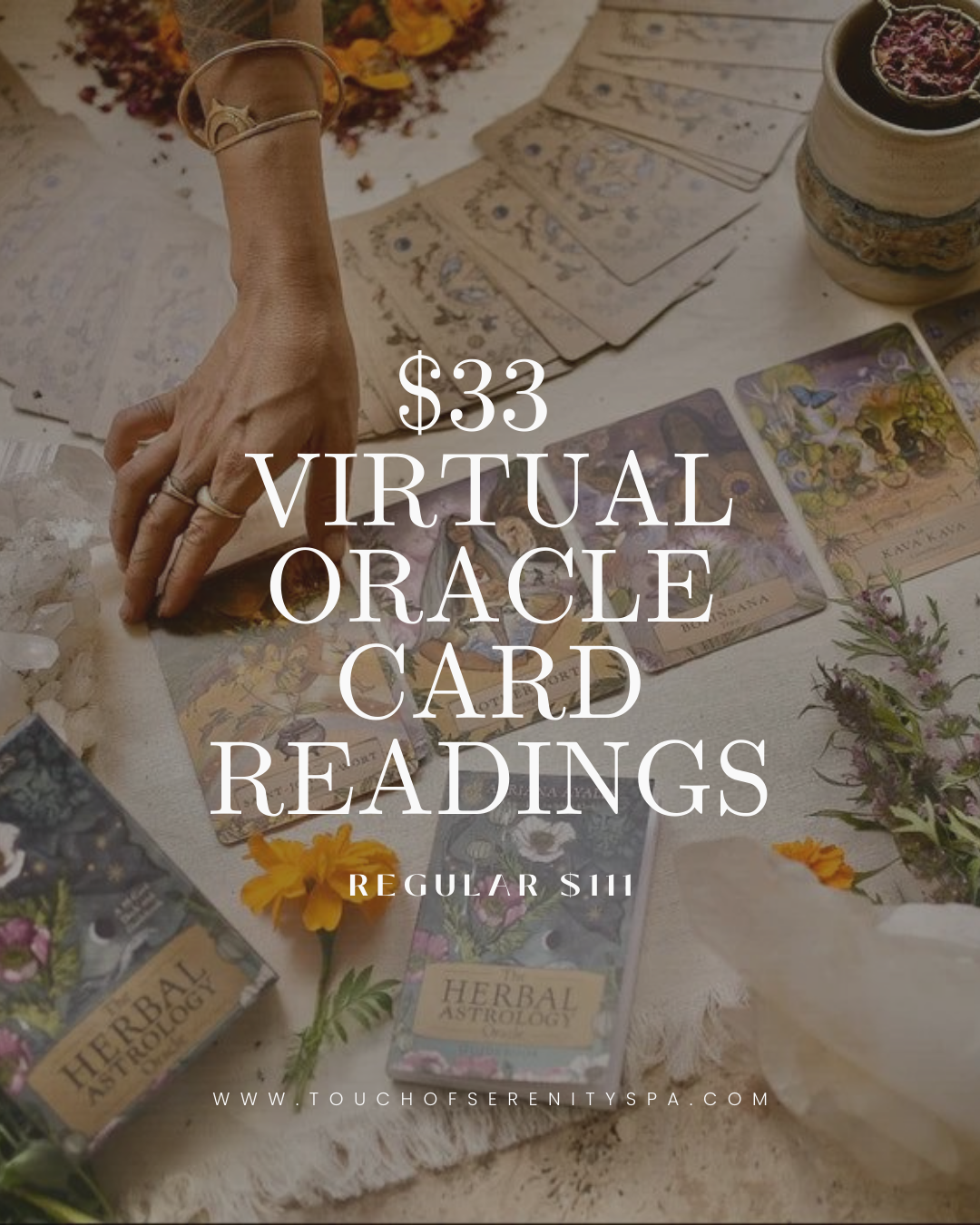 DAY 6 — Holiday Deal
$33 Virtual Oracle Card Reading