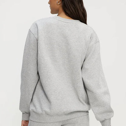 Oversized Crew Sweater - Heather Grey