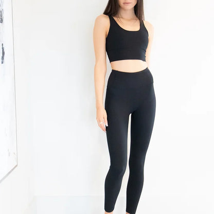 Ribbed Legging - Black