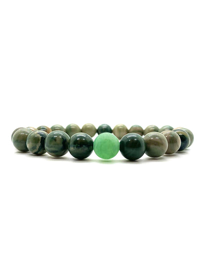 Mud Jasper with Aventurine bracelet