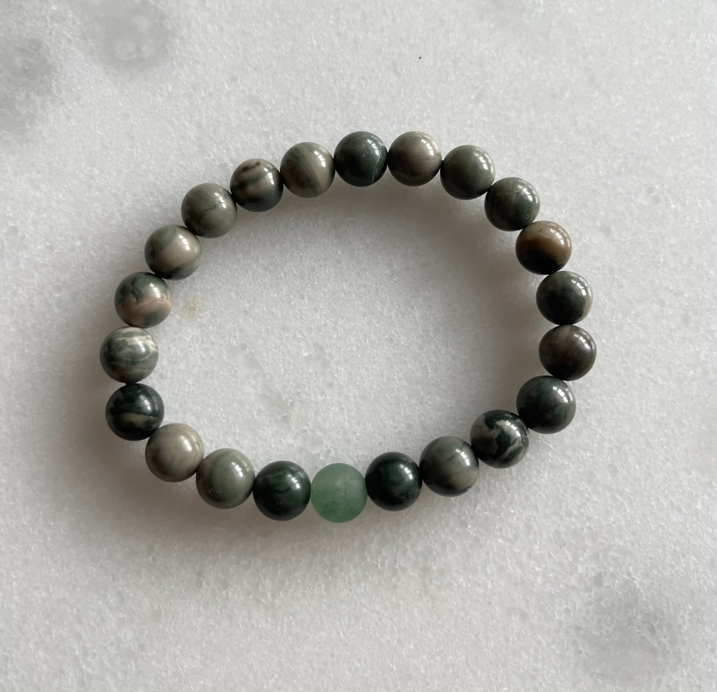 Mud Jasper with Aventurine bracelet