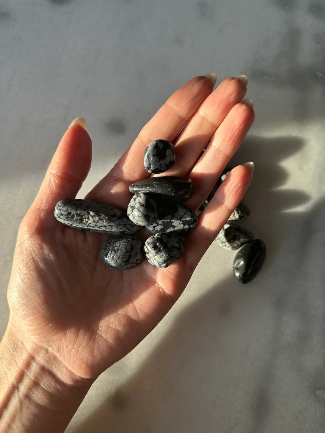 Snowflake Obsidian tumble