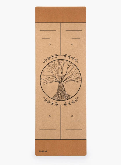 Tree of Life Alignment Cork Yoga Mat (4.5mm)