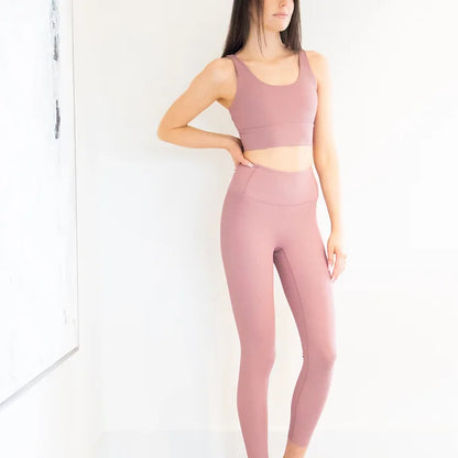 Ribbed Legging - Rose